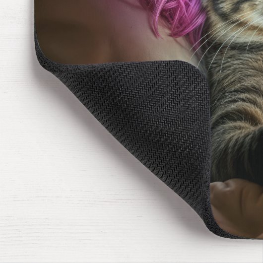 Tapis De Souris Gen Z Chat Stationnement d'une tablette électroniq (Coin)