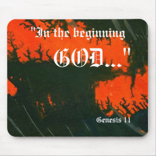 Tapis De Souris "Genèse 1:1" Feuille Nature Imprimer Mousepad