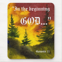 Genèse 1:1 Mousepad