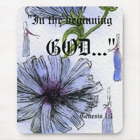 Tapis De Souris Genèse 1:1 Mousepad (Devant)