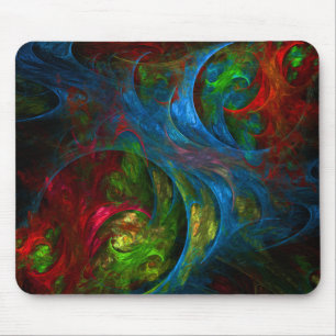 Tapis De Souris Genèse Bleu Art Abstrait Mousepad