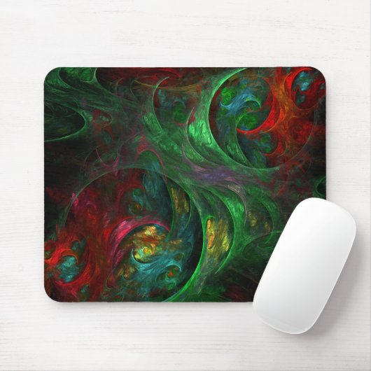 Tapis De Souris Genèse Green Art Abstrait Mousepad (Avec souris)