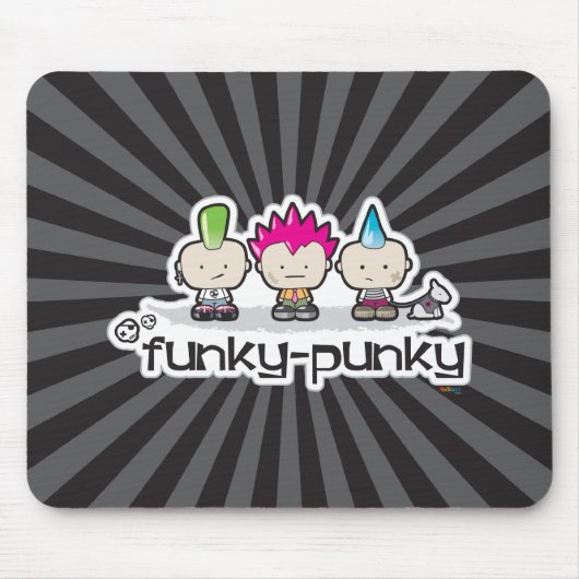 Tapis De Souris Génial-Punky Mousepad noir (Devant)