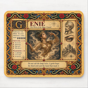 Tapis De Souris Génie, Art de Bestiaire Médiéval