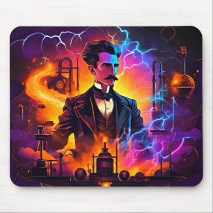 Tapis De Souris "Génie électrique : Nikola Tesla Steampunk
