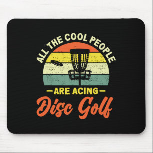 Tapis De Souris Gens Retro Cool qui réussissent au Disc Golf 