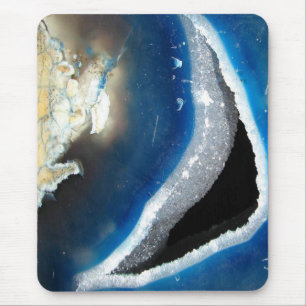 Tapis De Souris Géode Agate Bleu