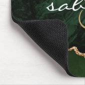 Tapis De Souris Géode d'agate verte Monogramme (Coin)