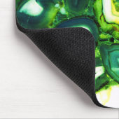 Tapis De Souris Géode vert Abstrait, pierre verte (Coin)