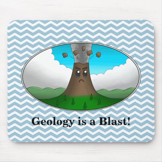 Tapis De Souris Geology est Blast ! Dessin animé volcano (Devant)