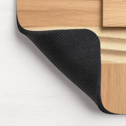 Tapis De Souris Geometric Wood On Sand Design (Coin)