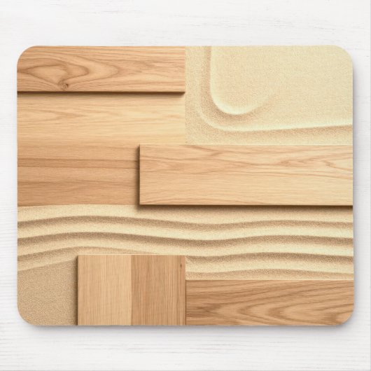 Tapis De Souris Geometric Wood On Sand Design (Devant)