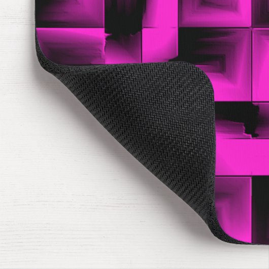 Tapis De Souris Géométrie 3D - Rose Choquant AH2009 (Coin)