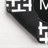 Tapis De Souris Géométrie noir et blanc (Coin)