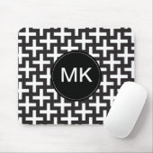 Tapis De Souris Géométrie noir et blanc (Avec souris)