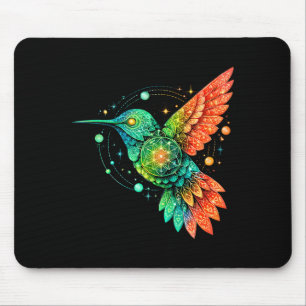 Tapis De Souris Géométrie sacrée Colibri Mystique Design Céleste