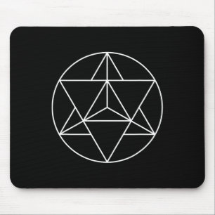 Tapis De Souris Géométrie sacrée symbole Merka Yoga Méditation