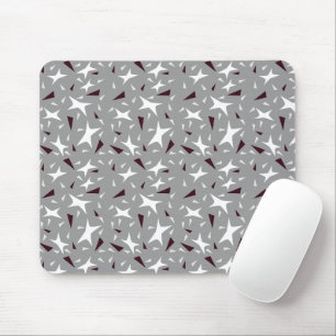 Tapis De Souris Géométrie subtile : Étoiles et Triangles – Gris