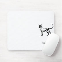 Tapis de souris géométrique de chat siamois minima