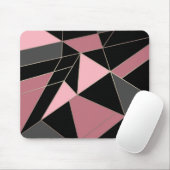 Tapis De Souris Géométrique, gris, rose (Avec souris)