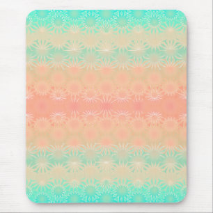Tapis De Souris Géométrique verte, pêche, melon et corail