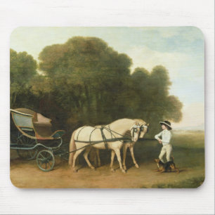 Tapis De Souris George Stubbs un phaéton avec une paire de Pon