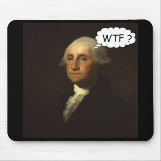 Tapis De Souris George Washington tournant dans sa tombe drôle