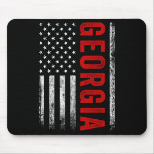 Tapis De Souris Georgia Ga Sport sportif Vintage Design Texte roug