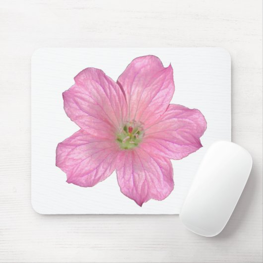 Tapis De Souris Géranium rose (Avec souris)