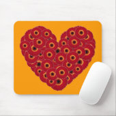Tapis De Souris Gerber Daisy Heart (Avec souris)