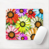 Tapis De Souris Gerbera fleurs colorées (Avec souris)