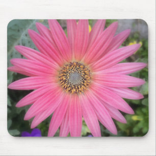 Tapis De Souris Gerbera rose Fleurs de marguerite Mousepad