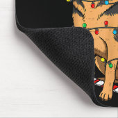 Tapis De Souris German Shepherd Dog Christmas Lights Xmas Pet Dog  (Coin)