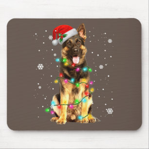 Tapis De Souris German Shepherd Dog Tree Christmas Sweater Xmas Do