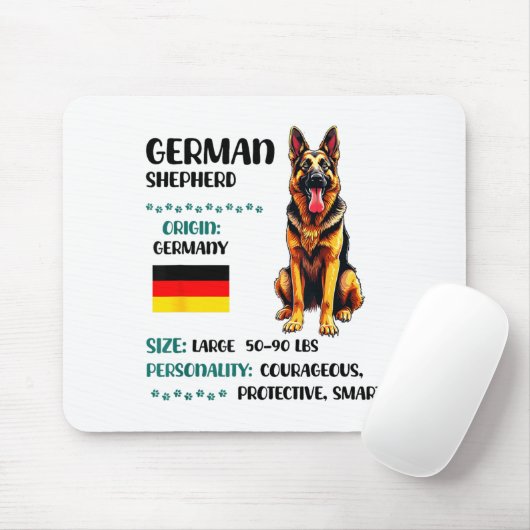 Tapis De Souris German Shepherd Origin Funny German Shepherd Lover (Avec souris)