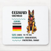Tapis De Souris German Shepherd Origin Funny German Shepherd Lover (Devant)