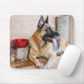 Tapis De Souris German Shepherd Resting (Avec souris)