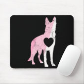 Tapis De Souris German Shepherd Valentines Day Cud Love Dog _1  (Avec souris)