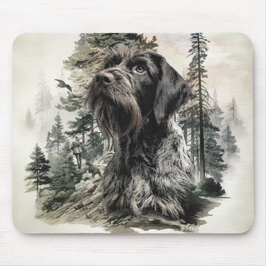 Tapis De Souris German Wirehaired Pointer (Devant)