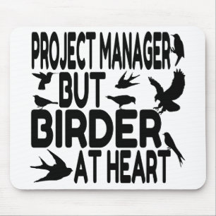Tapis De Souris Gestionnaire de projet Oiseau Lover
