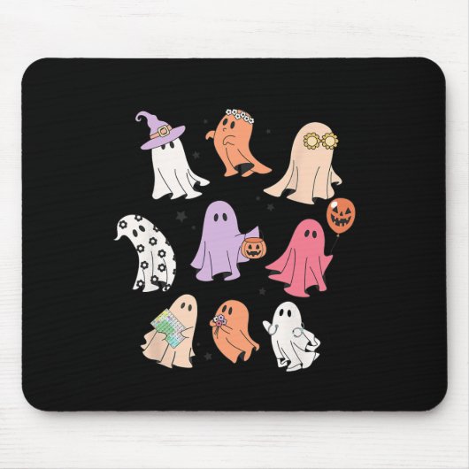 Tapis De Souris Ghost Friends Halloween AAC SLP Squad Discours Lan (Devant)