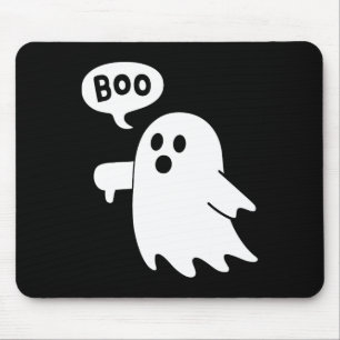 Tapis De Souris Ghost hurle Boo désapprobation Ghost Hallowe