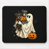 Tapis De Souris Ghost Miniature Schnauzer Dog Halloween (Devant)