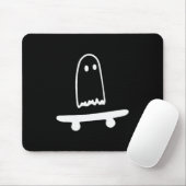 Tapis De Souris Ghost Skateboard Lazy Halloween Costume Funny Skat (Avec souris)