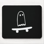 Tapis De Souris Ghost Skateboard Lazy Halloween Costume Funny Skat (Devant)
