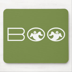 Tapis De Souris Ghosts Boo Mousepad, vert et blanc