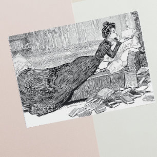 Tapis De Souris Gibson Girl Lecture d'un livre