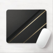 Tapis De Souris Gilded Alignment — Minimalist Black & Gold (Avec souris)