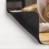 Tapis De Souris Ginger Cat Wearing a Cone of Shame (Coin)