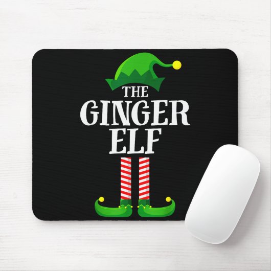 Tapis De Souris Ginger Elf Matching Family Group Christmas Party P (Avec souris)